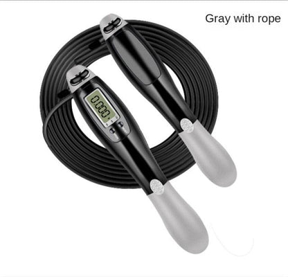 Electronic Cordless Skipping Rope Gym Fitness Skipping Smart Jump Rope With LCD Screen Counting Speed Women Jumprope For Fitness Workout Crossfit Adult Kids Adjustable Skipping Rope For Exercise